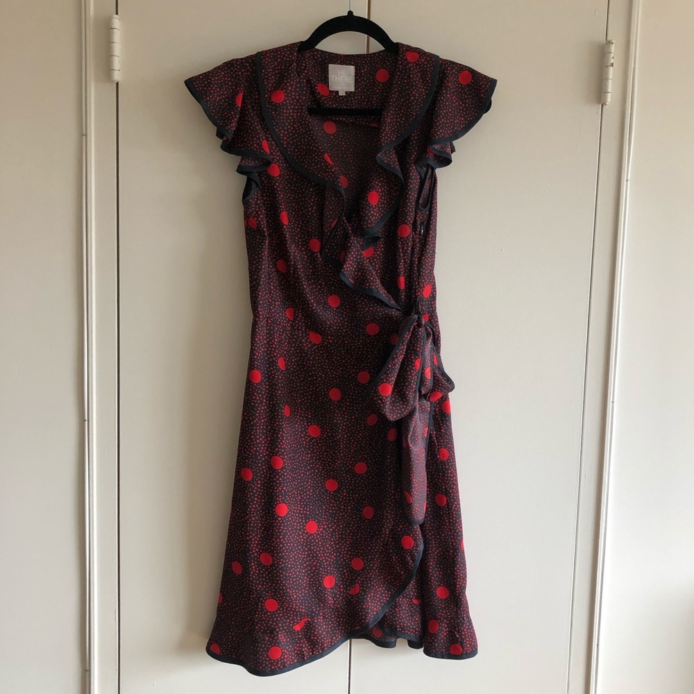 Polka dot wrap dress by Karen walker